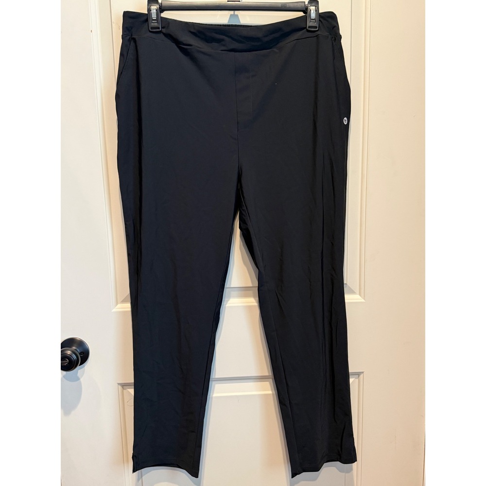 Baleaf Womens 2XL Black Active Hiking Travel Pants Stretch Pull On Straight Leg